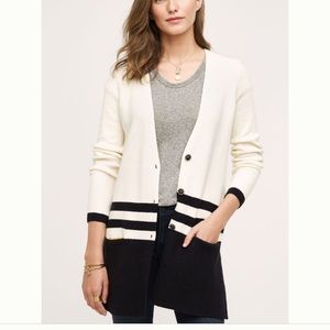 Varsity Cardigan in black & white -Anthropologie
